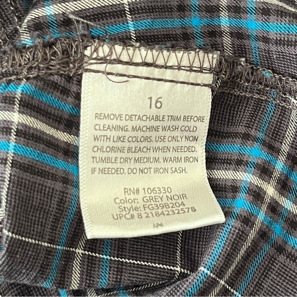 Y2K Girls’ Plaid School Girl Academia Grunge Skirt with Polka Dot Sash Size 16 - Picture 8 of 12